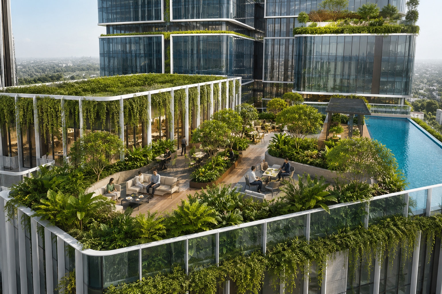 Landscape garden at Cyber Square