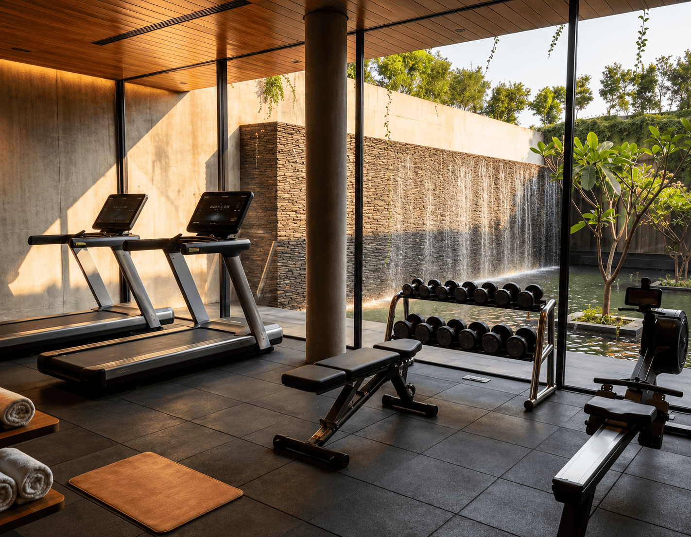 Modern gym at Meraki Life